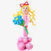 Фигура из шаров Девочка с цветами из Воздушных шаров